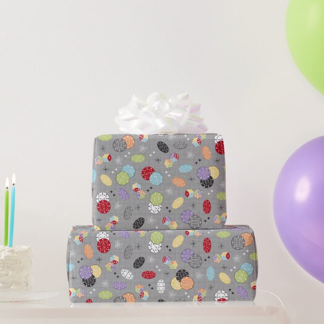 Papel De Regalo Retro Casino dados (Regalos de fiesta)