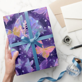 Papel De Regalo Retro Chrome Hearts y mariposas