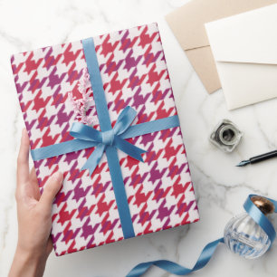 Papel De Regalo Retro crimson rojo morado patrón de plaquita