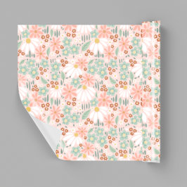 Papel De Regalo Retro Cute Pink Wildflower Daisy Kids