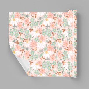Papel De Regalo Retro Cute Pink Wildflower Daisy Kids