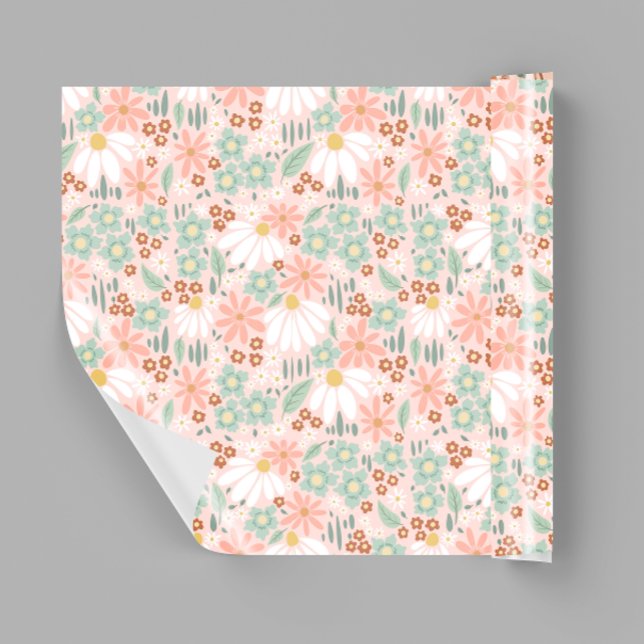 Papel De Regalo Retro Cute Pink Wildflower Daisy Kids (Subido por el creador)