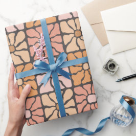 Papel De Regalo Retro Daisy Tiles