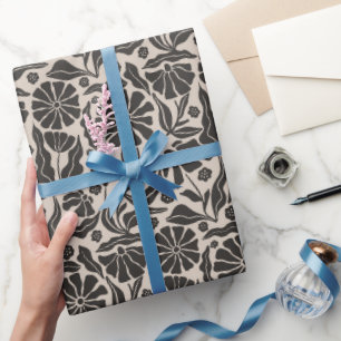 Papel De Regalo Retro Dark Daisy