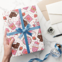 Papel de Regalo Retro de San Valentín de Delicias 