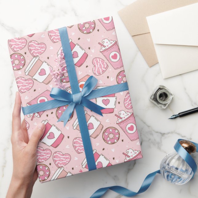 Papel de regalo retro del día de San Valentín (Regalar)