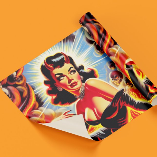 Papel De Regalo Retro Devilish Pinup (Subido por el creador)