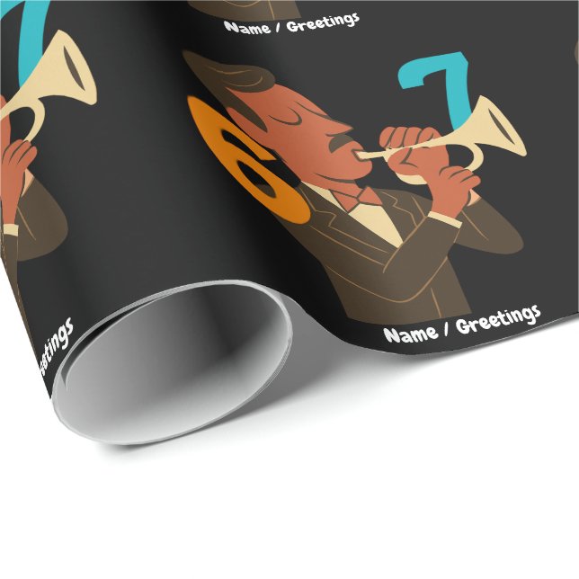 Papel De Regalo Retro Jazz Spirit 67 – Mid-Century Modern Festival (Esquina del rollo)