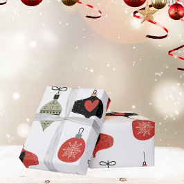 Papel De Regalo Retro Navidades de mediados del siglo