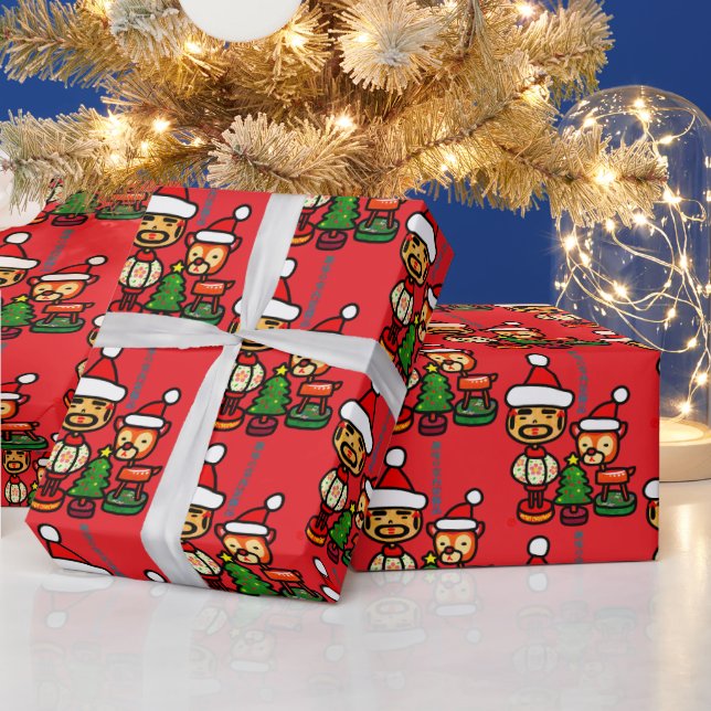 Papel De Regalo Retro ornaments (Vacaciones)