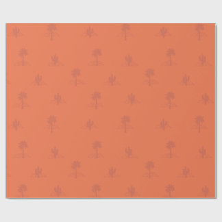 Papel De Regalo Retro Palm Springs Cactus in Earthy Colours
