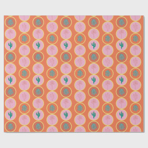 Papel De Regalo Retro Palm Springs Geometric Circles Gift Wrft