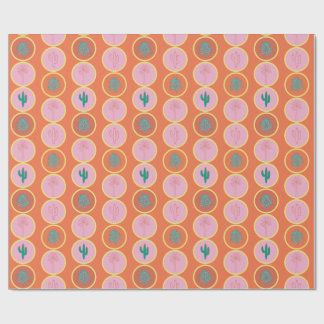 Papel De Regalo Retro Palm Springs Geometric Circles Gift Wrft