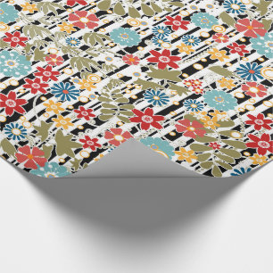 Papel De Regalo Retro, retro floral