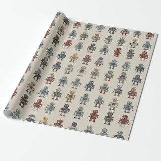 Papel De Regalo Retro Robot Wrapping Paper