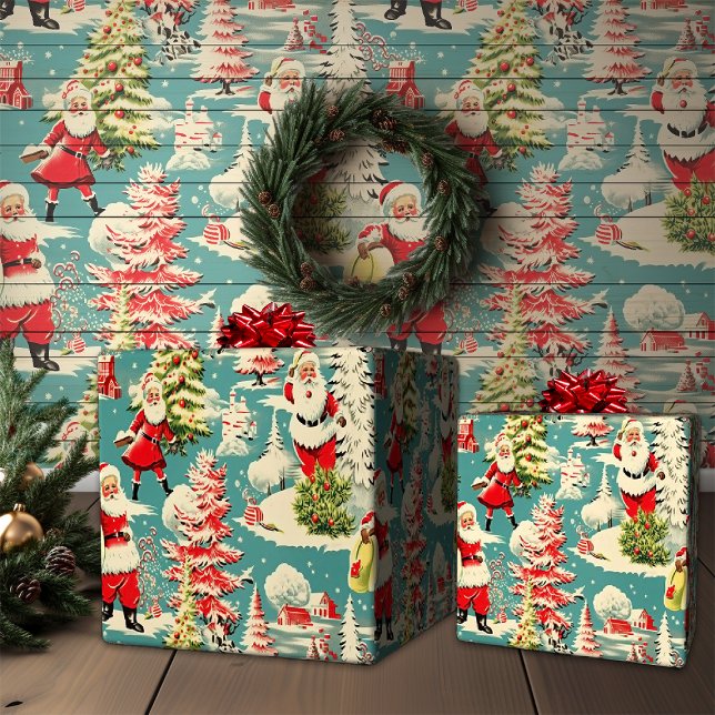 Papel De Regalo Retro Santa Wonderland 2 (Subido por el creador)