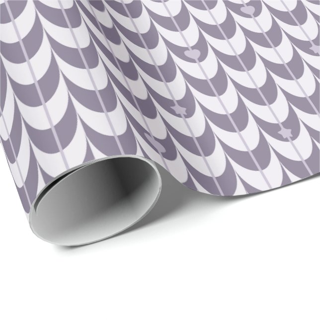 Papel De Regalo Retro Scallop Geometric Pattern (Esquina del rollo)