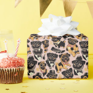 Papel De Regalo Retro Seamless Cum Pug