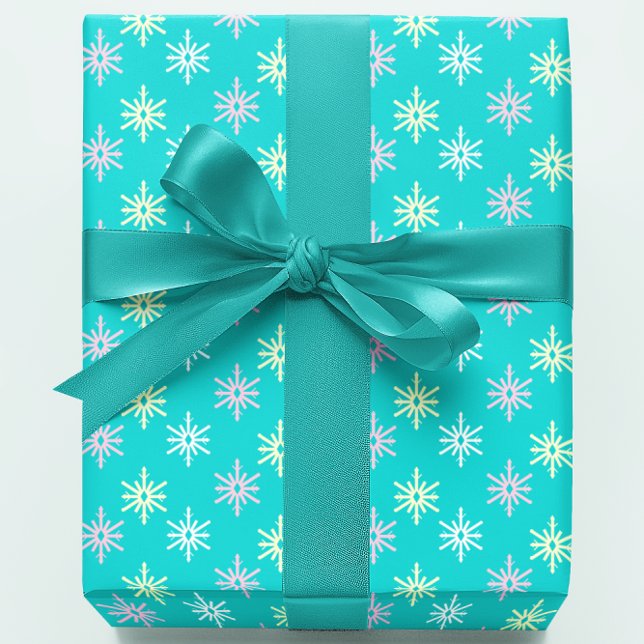 Papel De Regalo Retro Snowflakes (Subido por el creador)