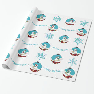 Papel De Regalo Retro - Snowman