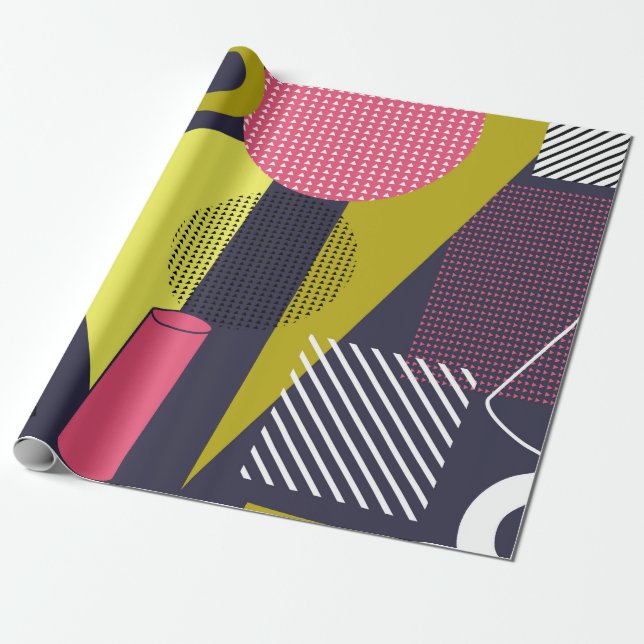 Papel De Regalo Retro style texture, pattern design. art,abstract, (Desenrollado)