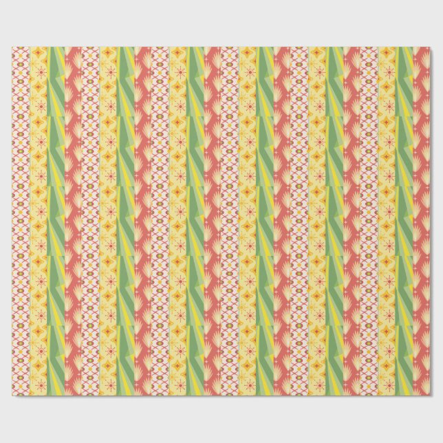 Papel De Regalo Retro Sunshine Patterns – Bold Colorful  (Superficie plana)