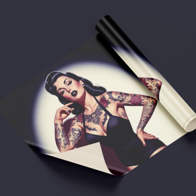 Papel De Regalo Retro Tattooed Pin-up (Subido por el creador)