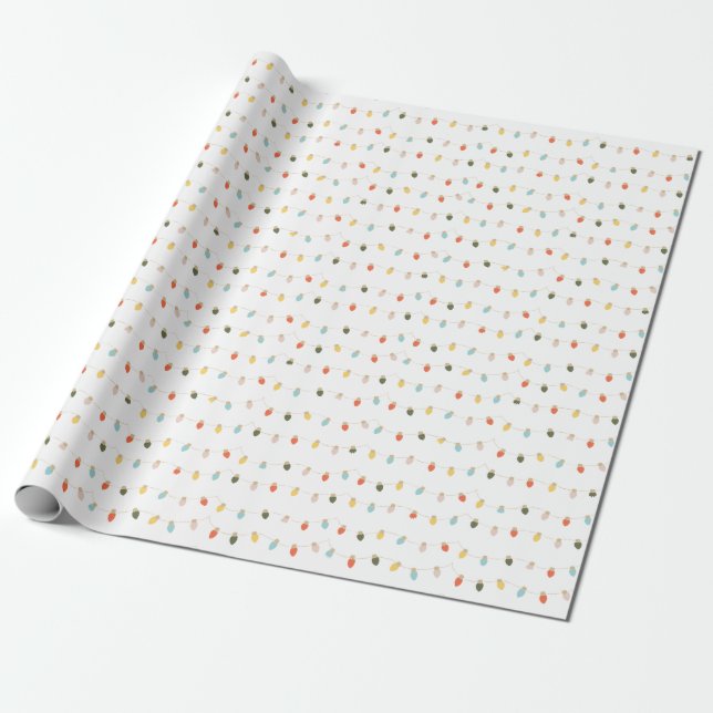 Papel De Regalo Retro Twinkle Lights (Desenrollado)