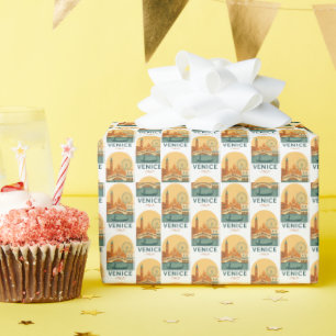 Papel de regalo Retro Venecia Italia – góndola