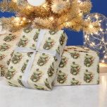 Papel De Regalo retro vintage Christmas Santa<br><div class="desc">Papel retro vintage de Navidad Santa</div>
