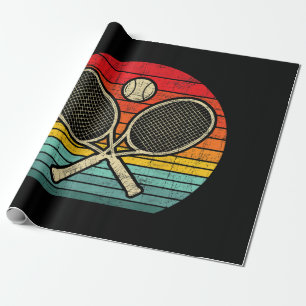 Papel De Regalo Retro Vintage Crosage Tennis Racket Lover