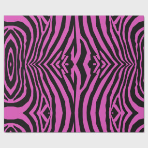 PAPEL DE REGALO RETRO WILD ANIMAL IMPRESIÓN PATRÓN PINK NEGRO AJUS