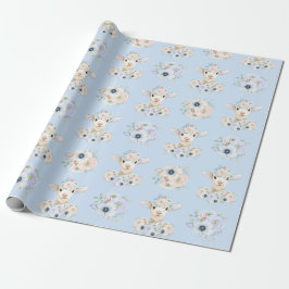 Papel De Regalo Revelación de género neutral rosa azul de corderit