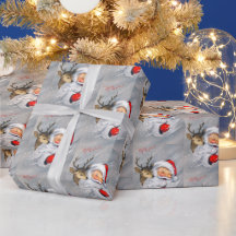 Revestimiento retro vintage de fiesta de renos de 