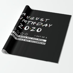 Papel De Regalo Revisión de 2020 Cumpleaños de Agosto Muy Mal