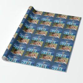 Papel De Regalo Rey de Ajedrez Metálico Diamante Azul Día del Padr