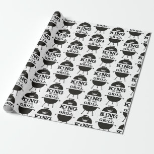 Papel De Regalo Rey Del Grill, Corona Blanca Negra