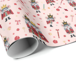 Papel De Regalo Rey Ratón Cascanueces Rosa Pastel