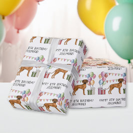 Papel De Regalo Rhodesian Ridgeback Colorful Pastel Feliz cumpleañ