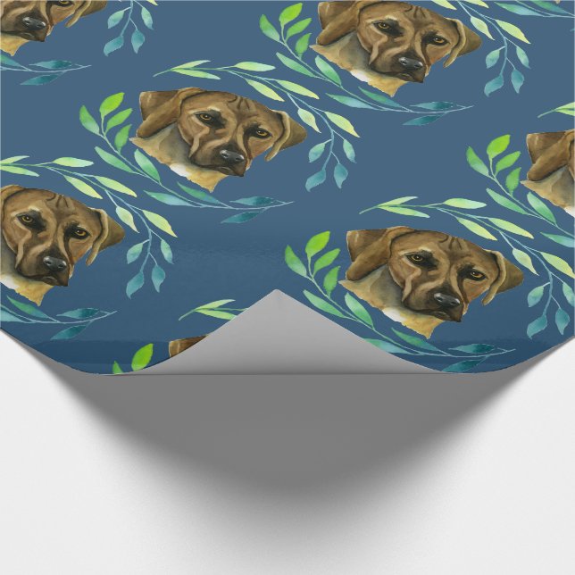Papel De Regalo Rhodesian Ridgeback con una acuarela de la (Esquina)