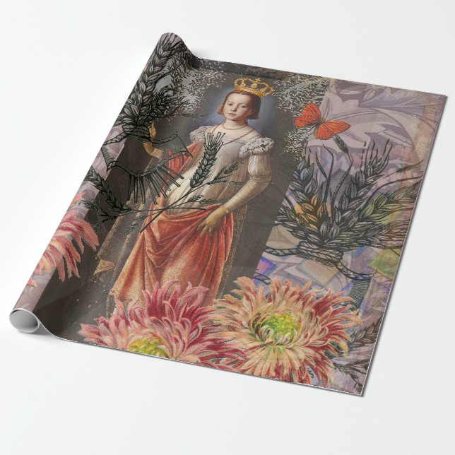 Papel De Regalo Ricos ricos de colores antiguos de Virgo (Desenrollado)