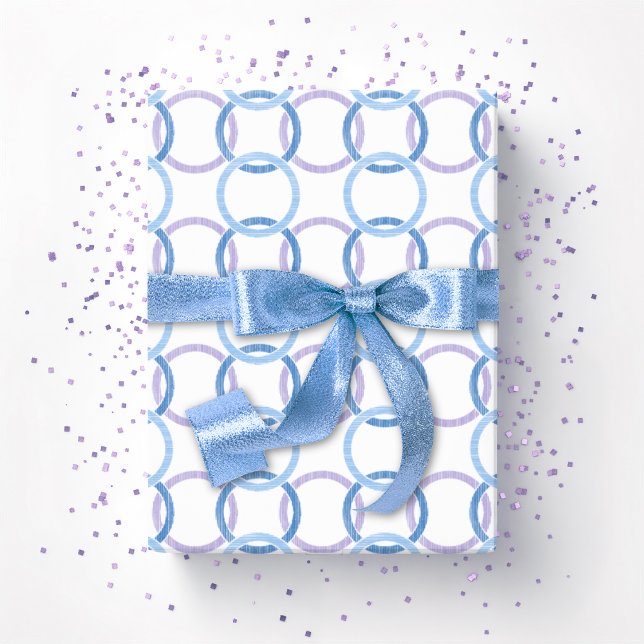 Papel De Regalo Ring Toss Interlocking Circles in Blue and Purple (Subido por el creador)