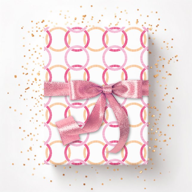 Papel De Regalo Ring Toss Interlocking Circles in Pink and Orange (Subido por el creador)