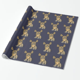 Papel De Regalo Rinoceronte lindo divertido del bebé