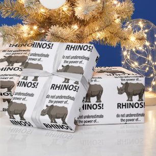Papel De Regalo Rinocerontes Animal Divertidos Rinocerontes