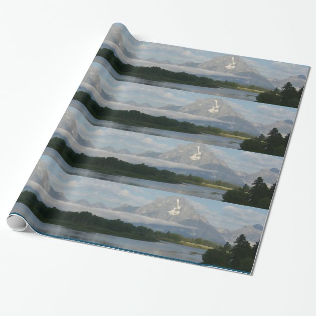 Papel De Regalo Río Jackson Hole (Desenrollado)