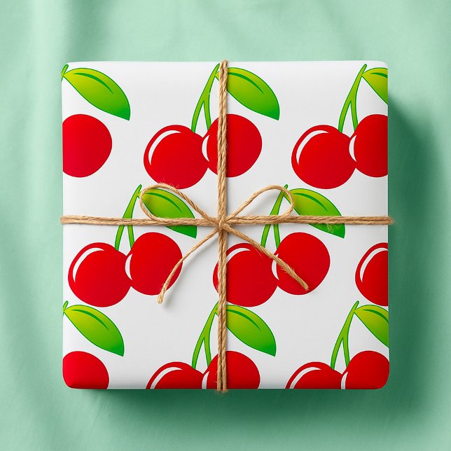 Papel De Regalo Ripe Bright Red Cherries (Subido por el creador)