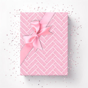 Papel De Regalo Ripple Herringbone en Rosa
