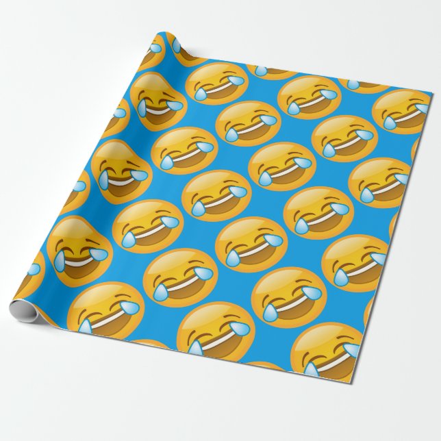 Papel De Regalo Risa de la emoji (Desenrollado)