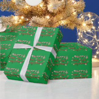 Papel De Regalo Risas festivas: Merry Chris... Chris. Navidad!